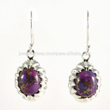 Boucles d&#39;oreilles en argent sterling 925 en argent sterling violet